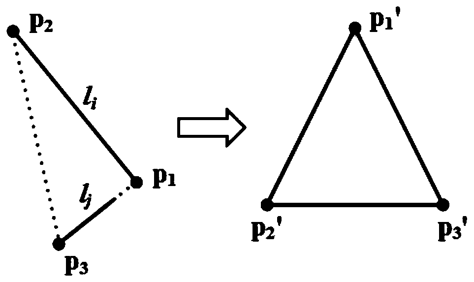 A structure-adaptive wide baseline image view angle invariant linear feature matching method