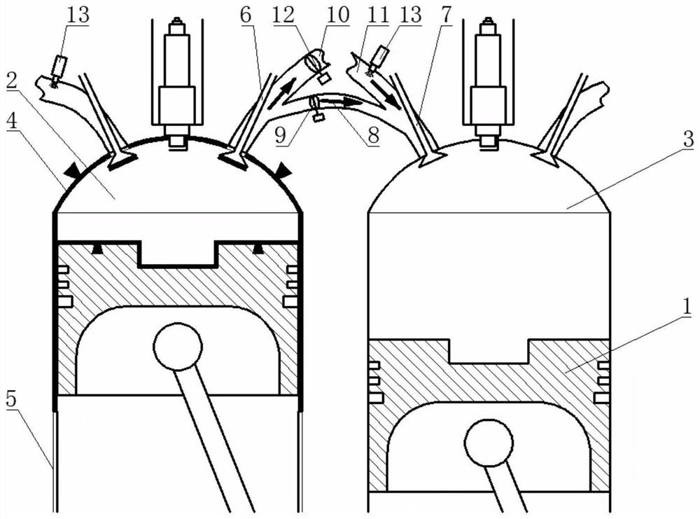 An adiabatic internal combustion engine combustion system based on adiabatic combustor and Miller cycle