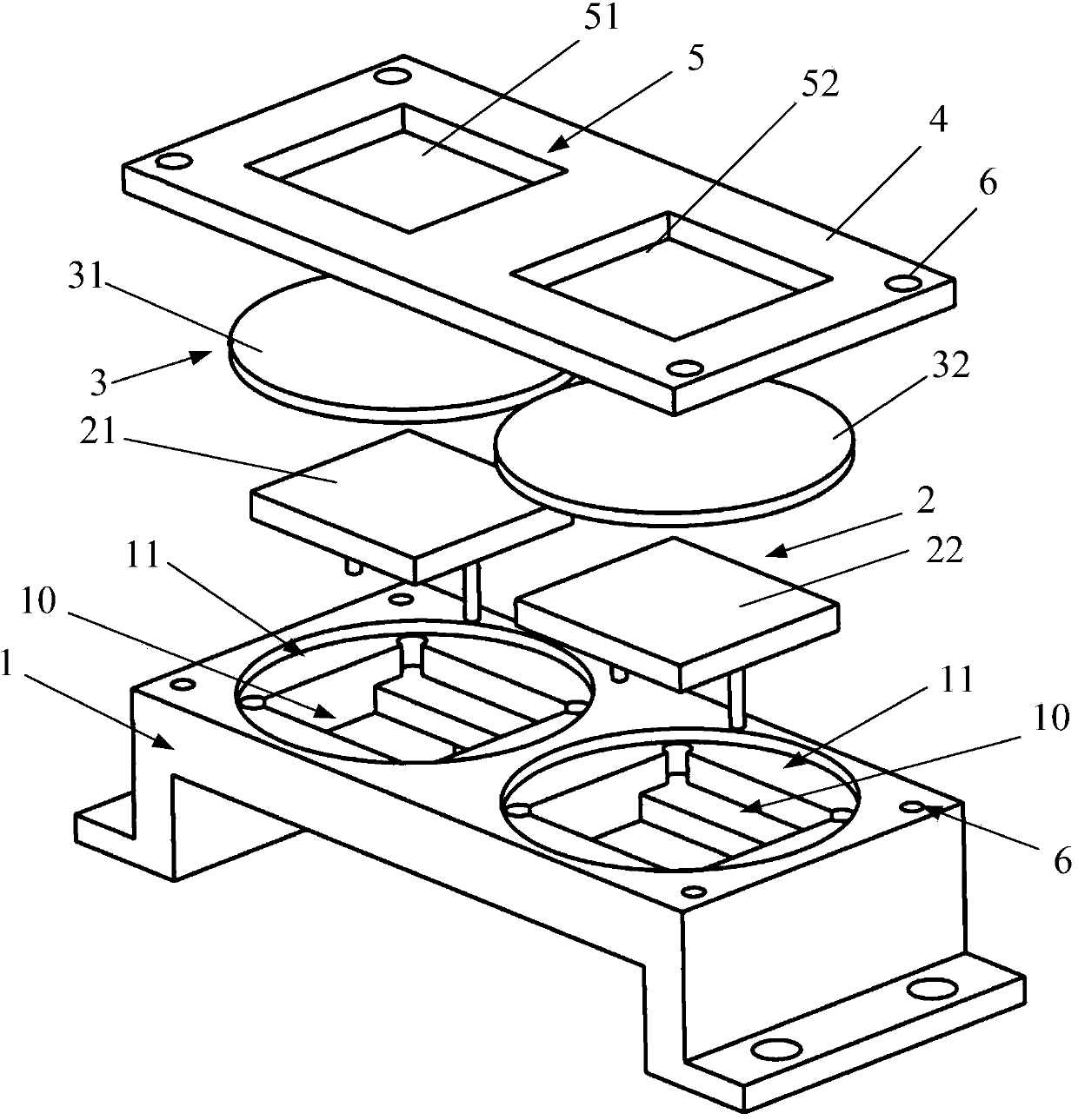 On-orbit exposure test transmittance change test probe for satellite-used material and using method of probe