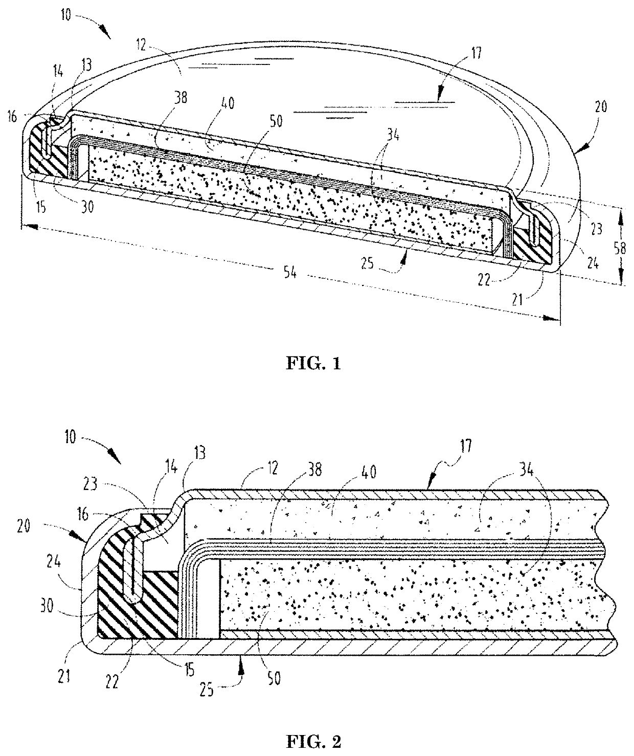 Coatings for mitigation of coin cell ingestion