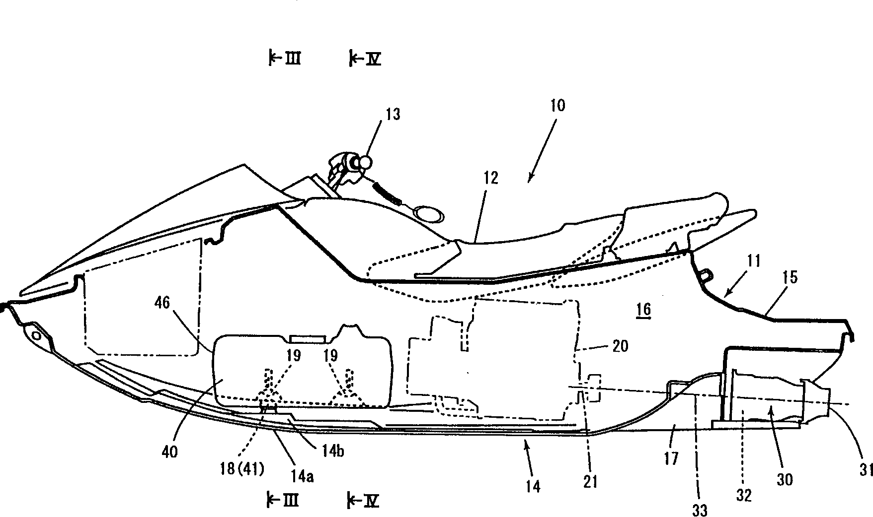 Fuel box fixing structure for small ships