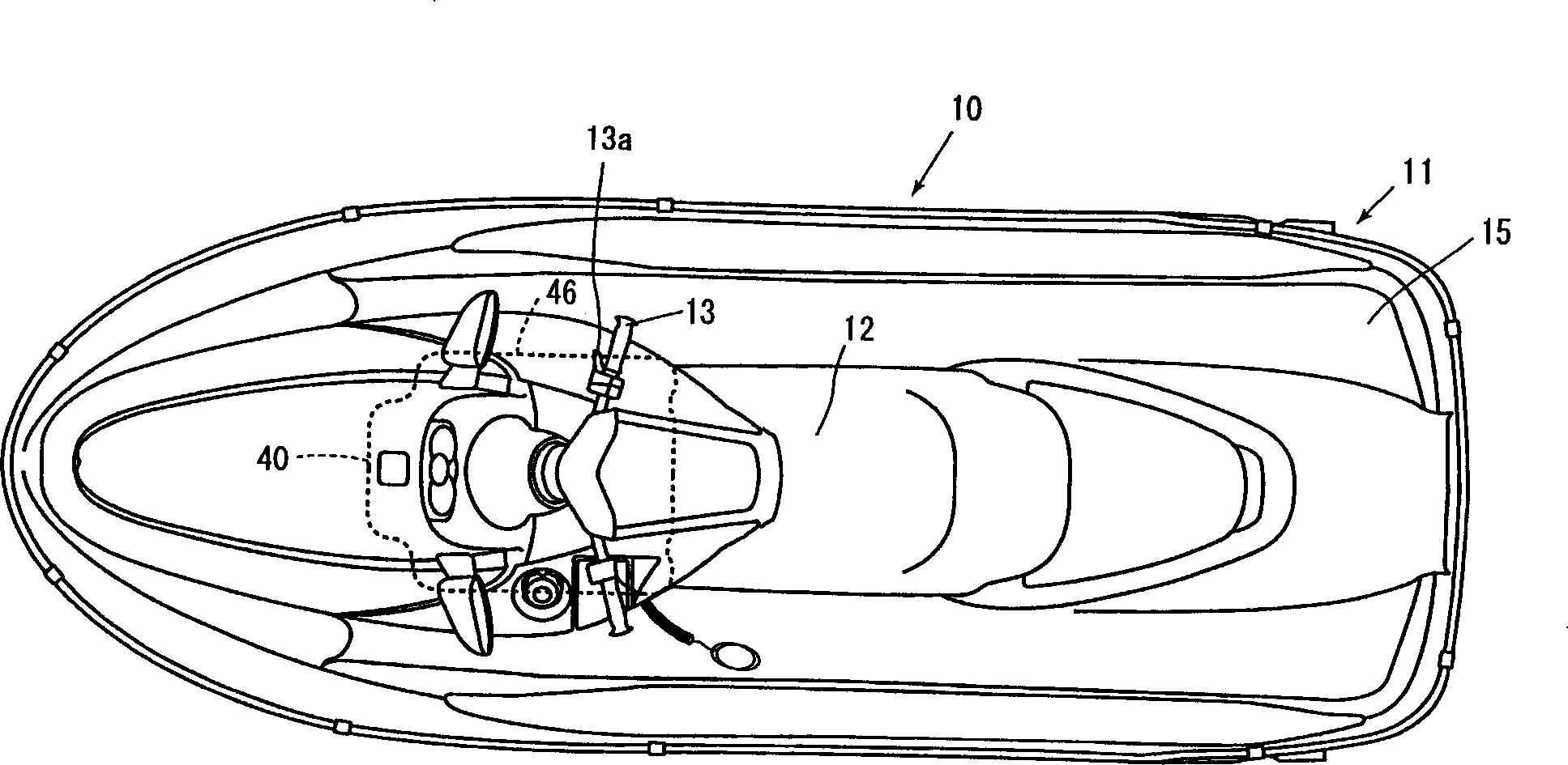 Fuel box fixing structure for small ships