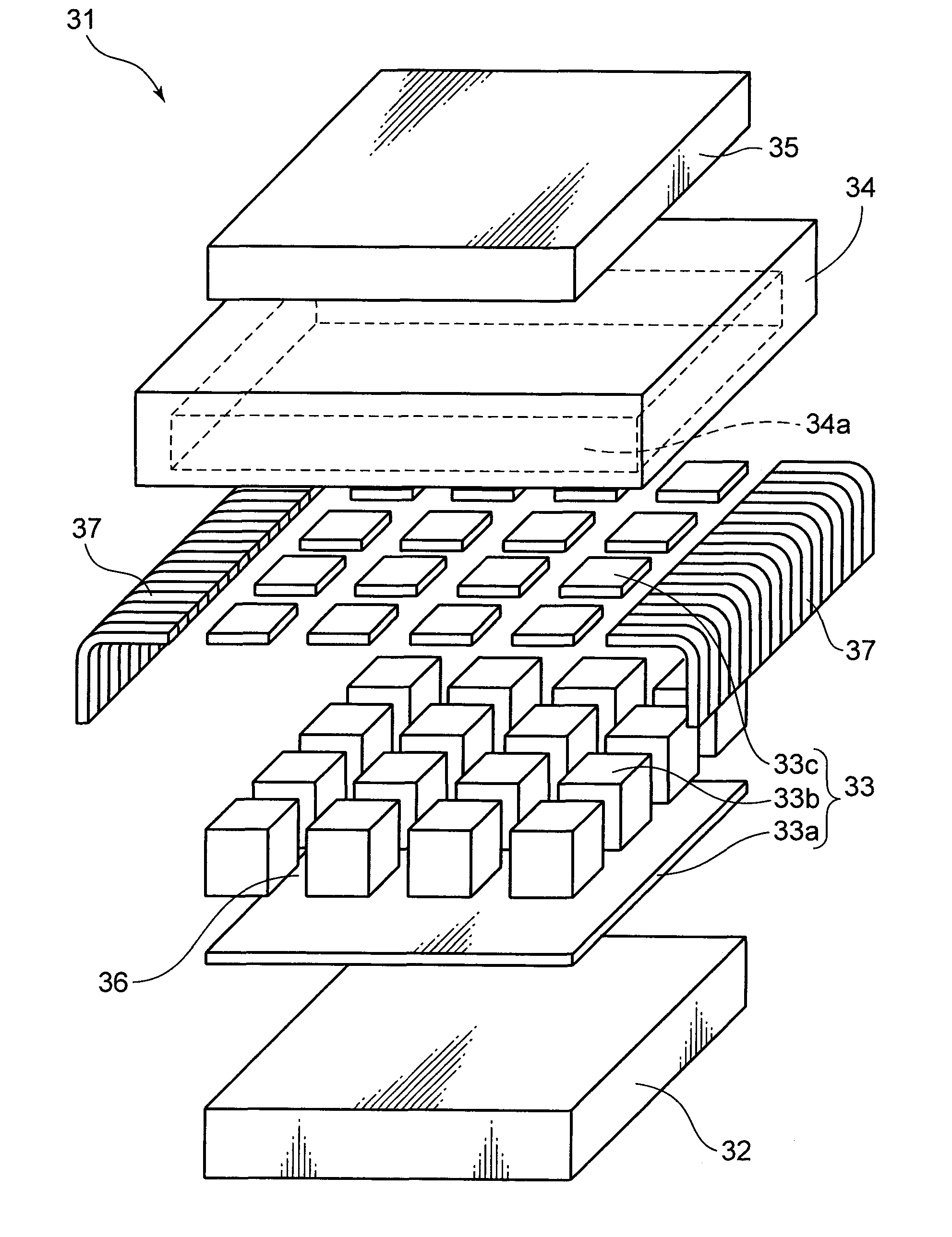 Array-type ultrasonic vibrator