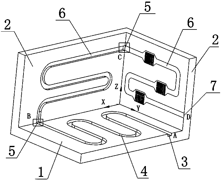 Structure and preparation method of aluminum liquid-cooled chassis