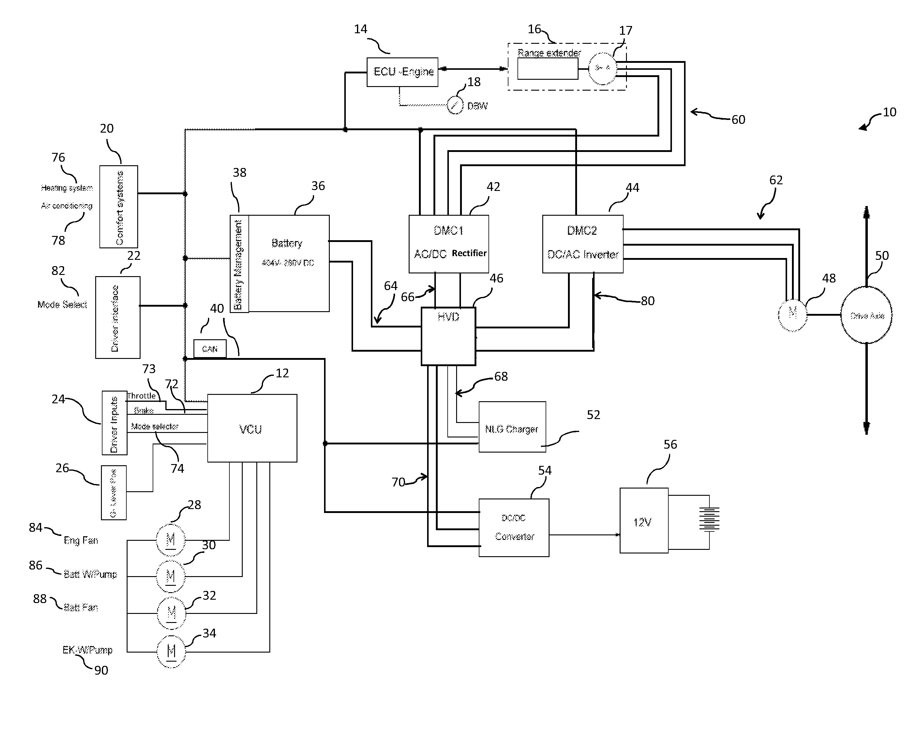 Electric vehicle and on-board battery charging apparatus therefor