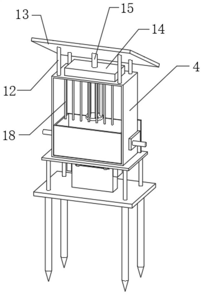 Directional trapping and killing device suitable for farmland winged insects