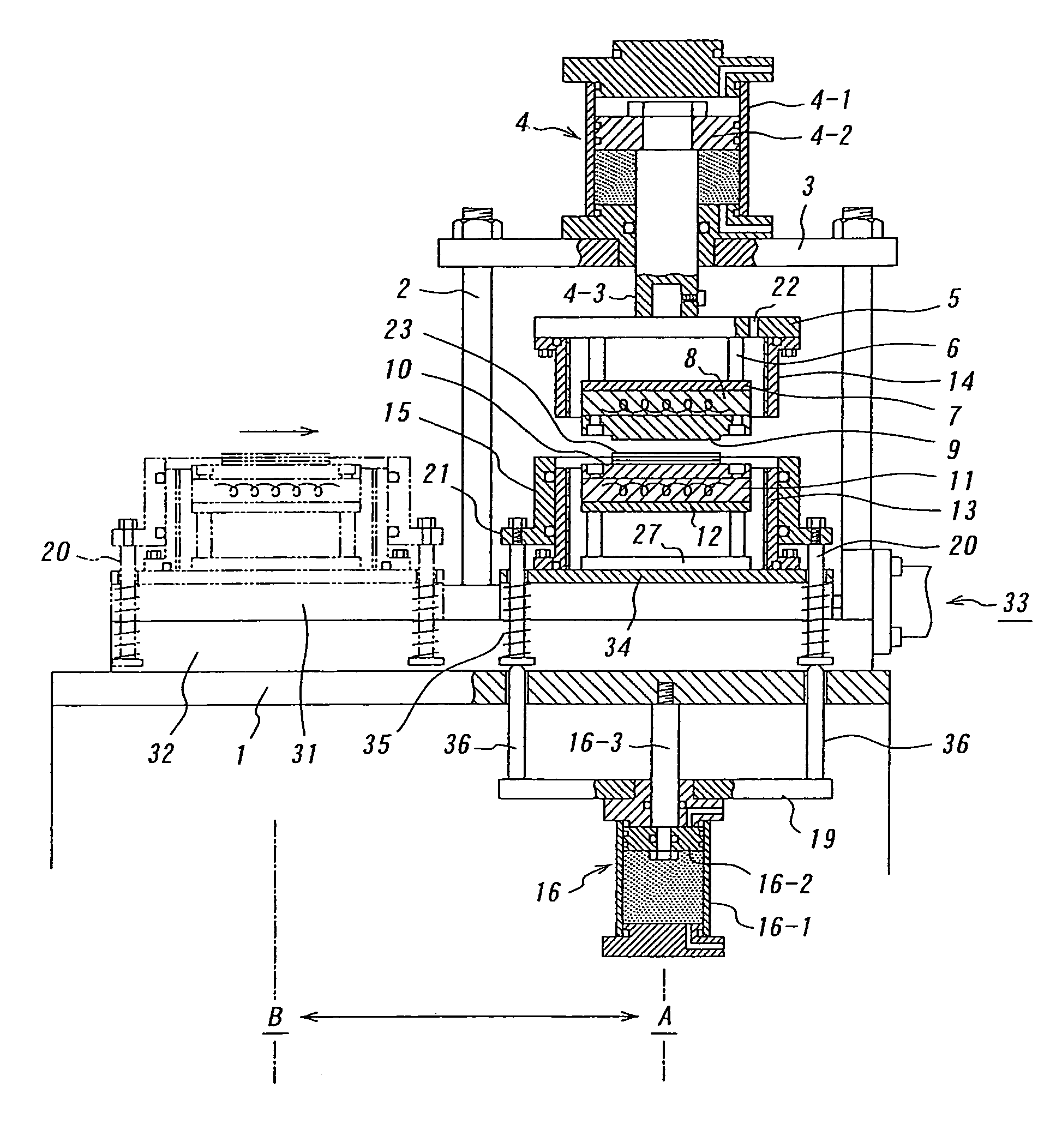 Heating-type vacuum press apparatus