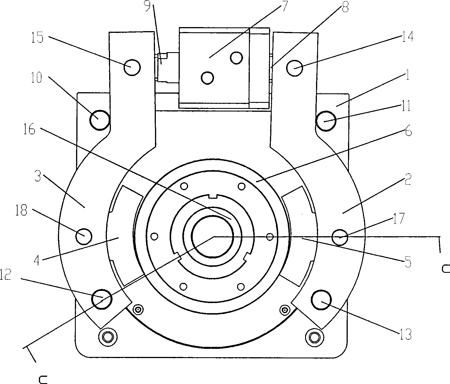 Apparatus for locking accurate main shaft