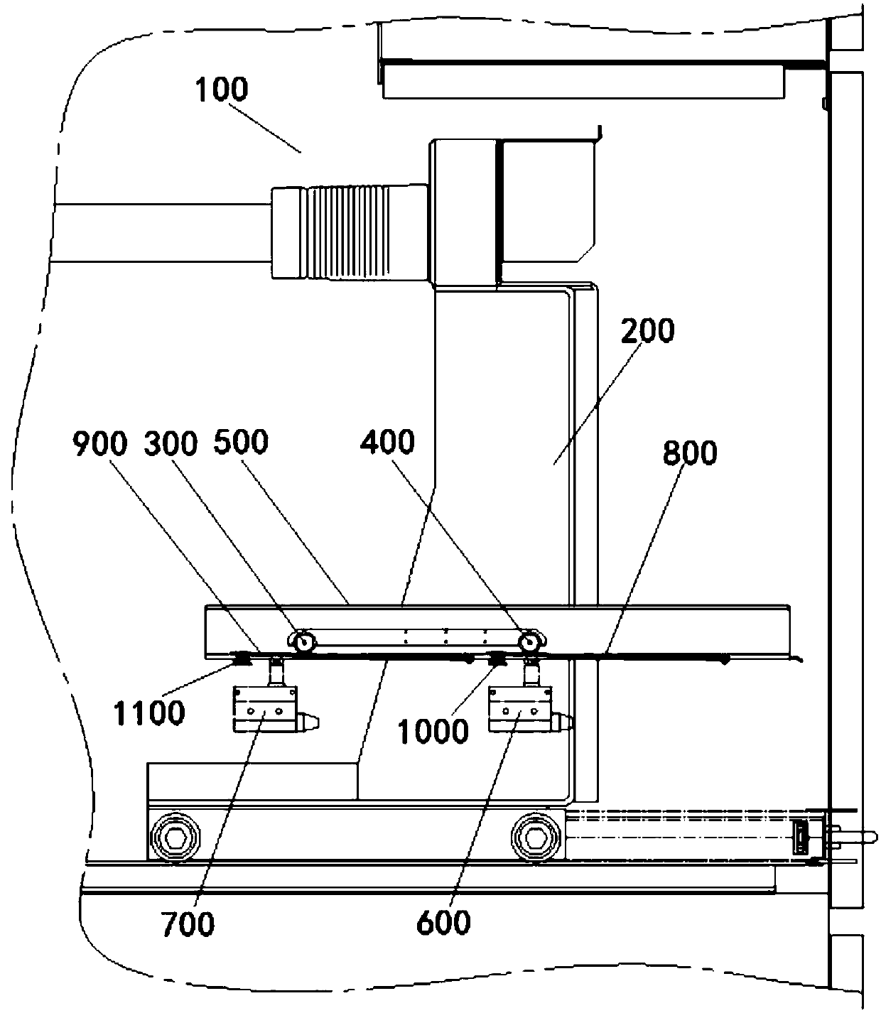 Position monitoring device for grounding handcart of switch cabinet