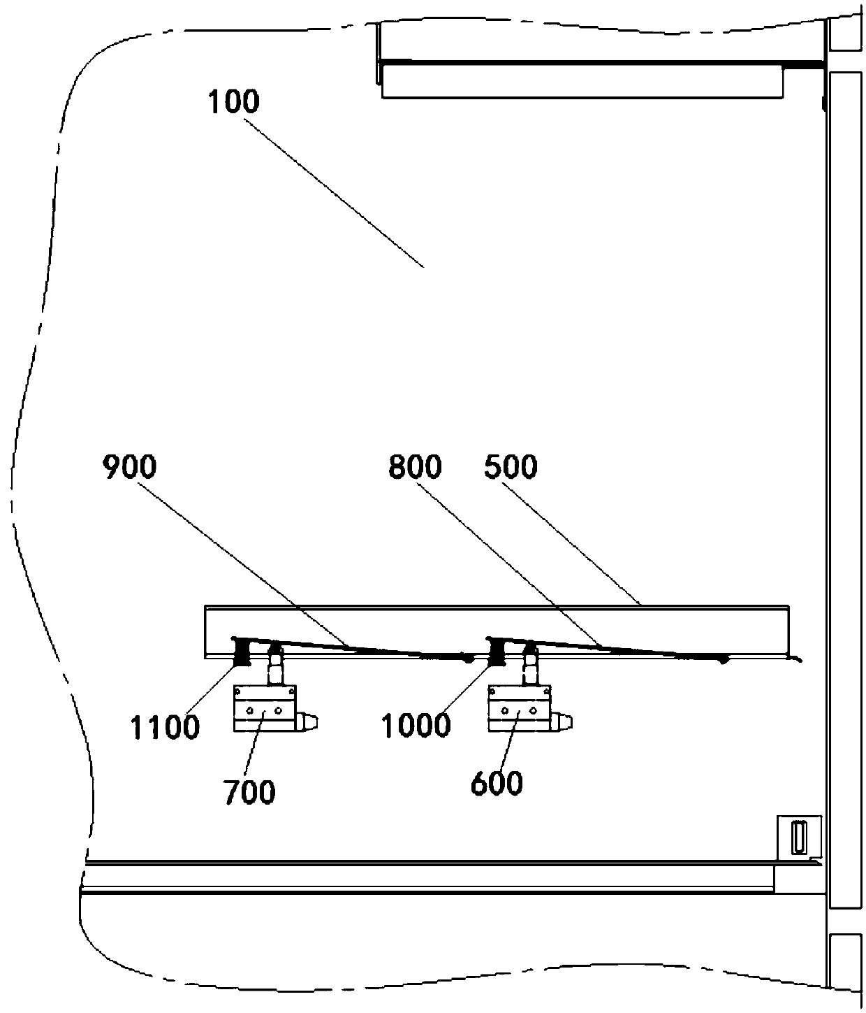 Position monitoring device for grounding handcart of switch cabinet