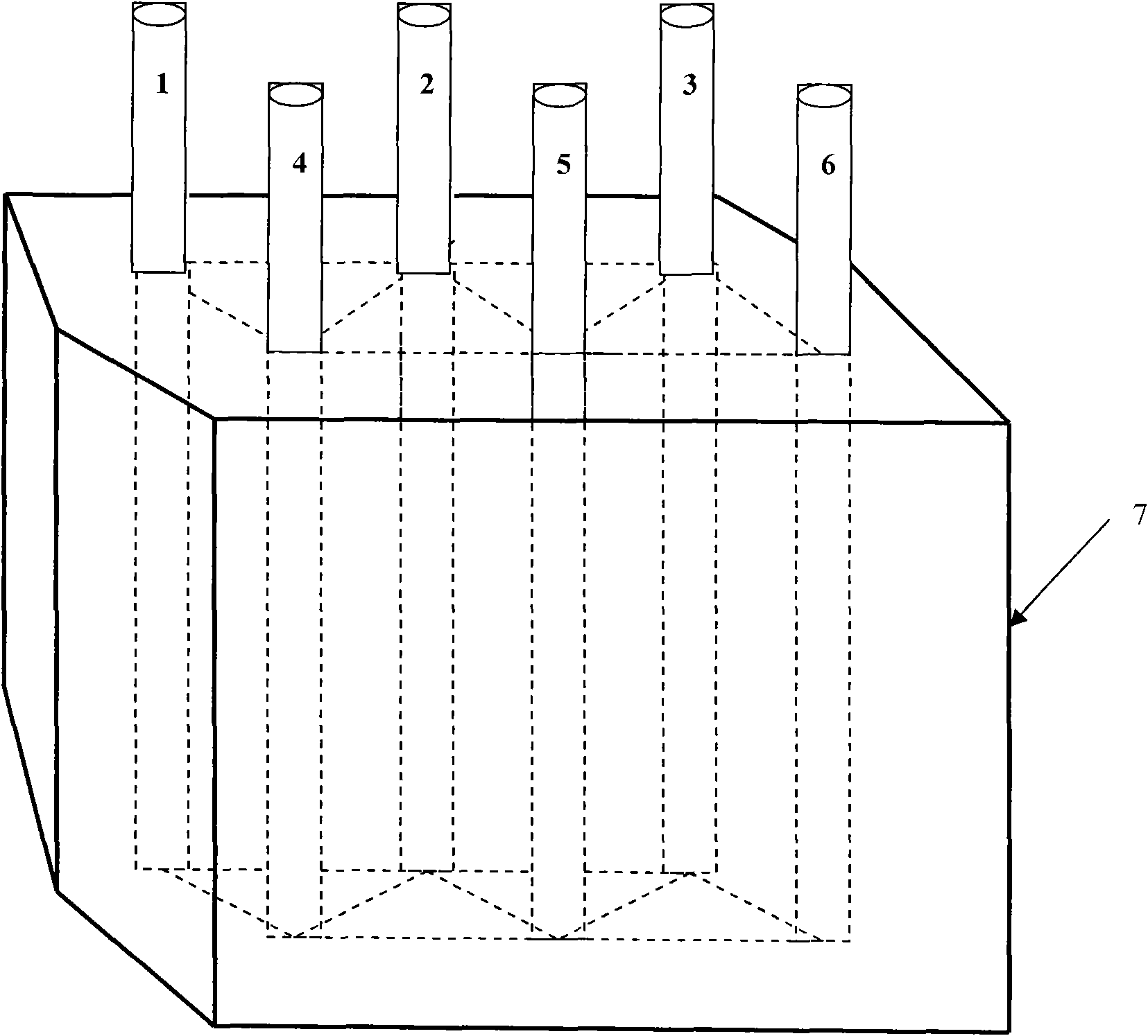 Six phase electrode electric melting furnace