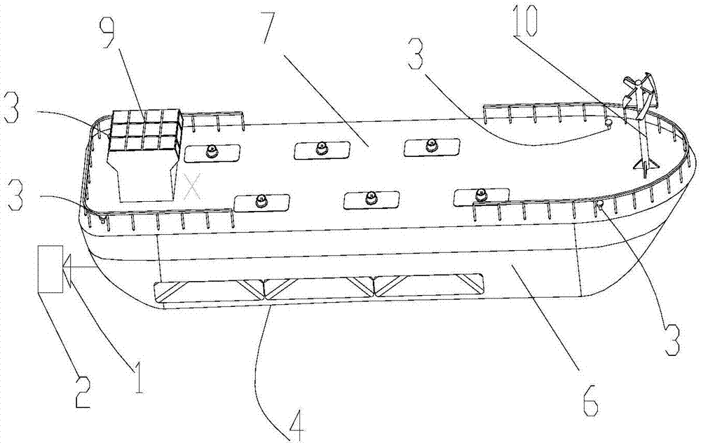 Offshore self-propelled type green-energy electric power supply device