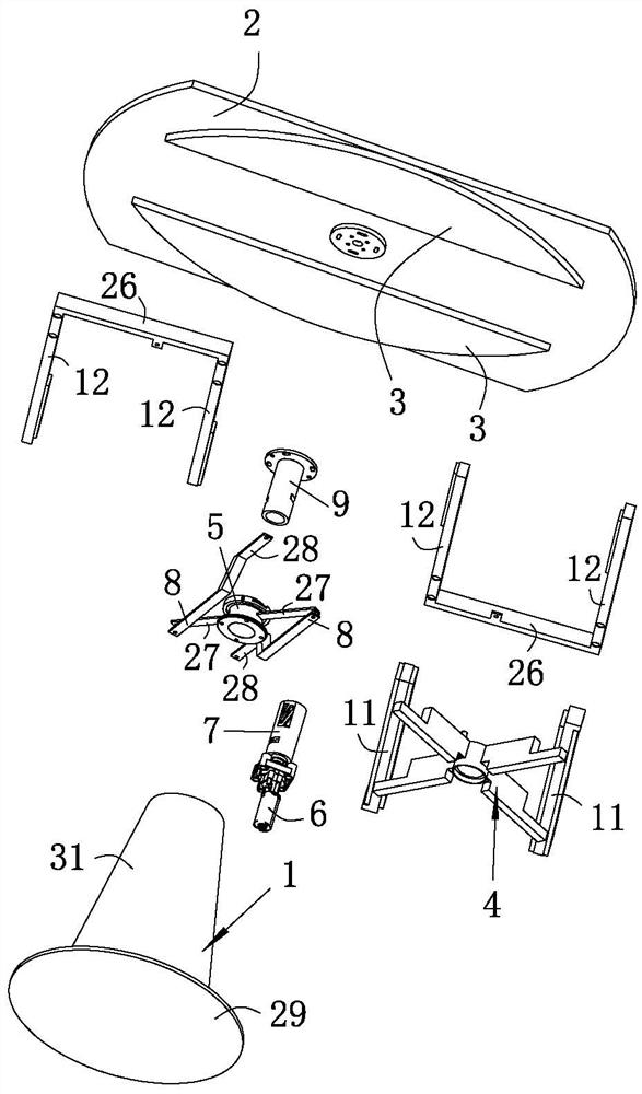 Clutch type rotary telescopic electric dining table