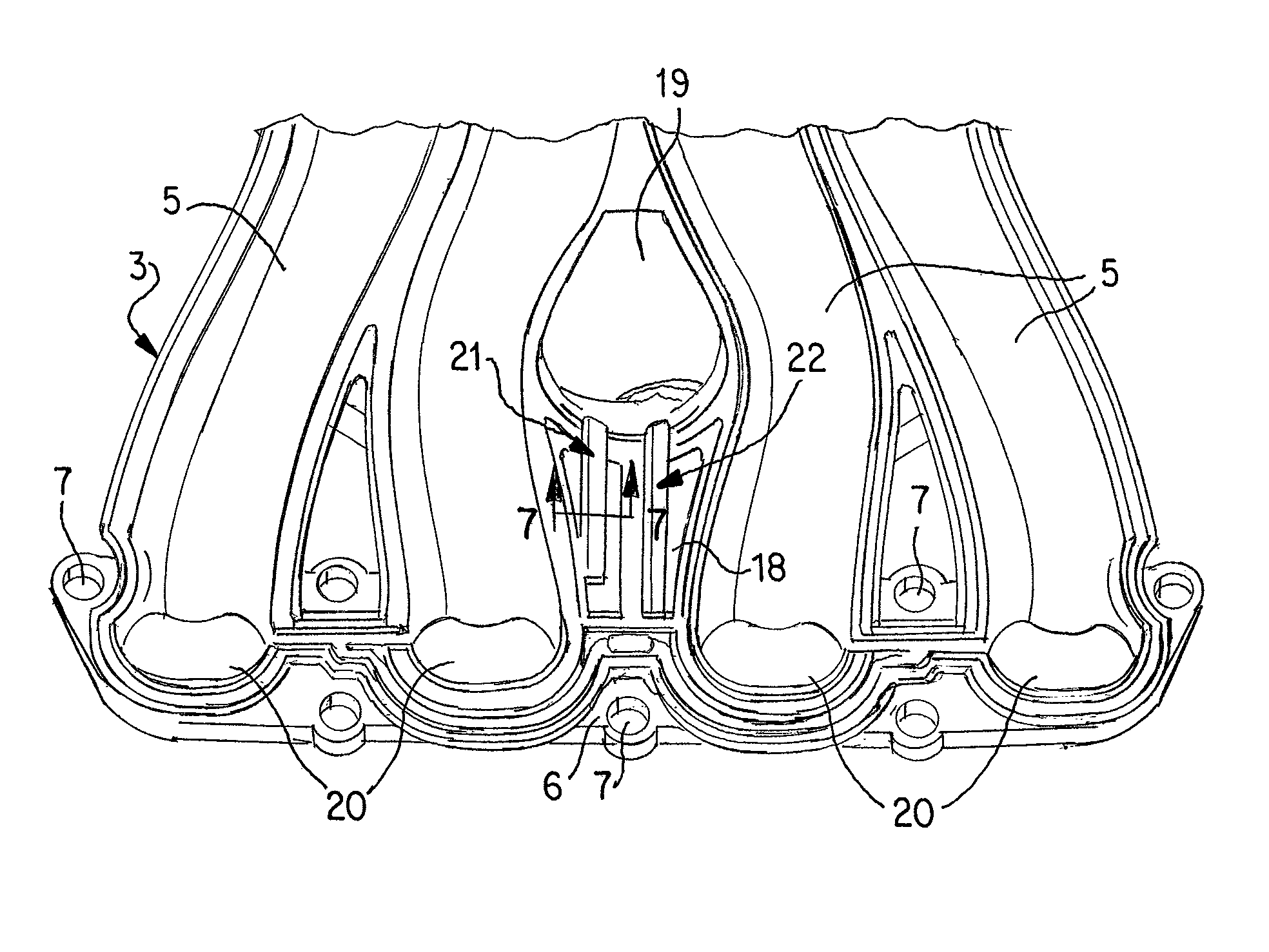 Multi-shell air intake manifold with passage for map sensor and method of producing same