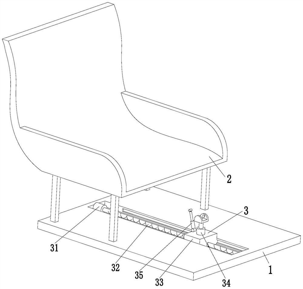 A rehabilitation seat with leg massage function