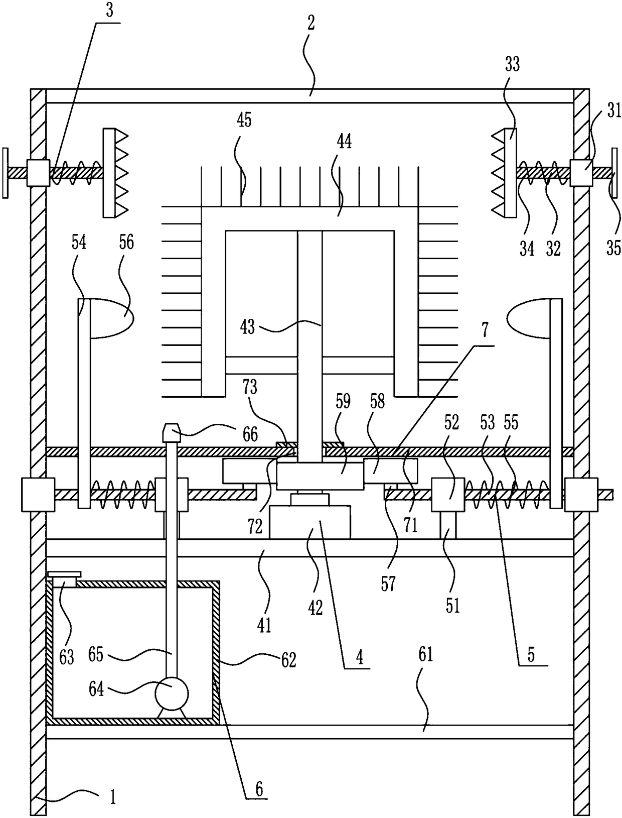 Cleaning device of cement carrying bucket for constructional engineering