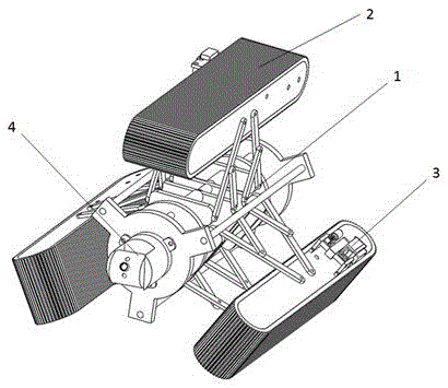 Supporting type pipeline inside detection robot with flexibility self-adapting function