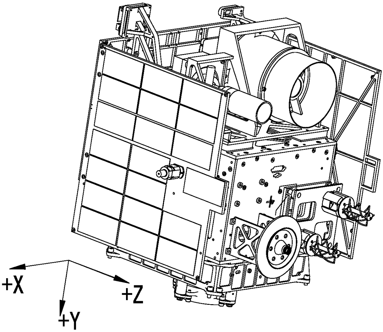 Load platform separated type remote sensing microsatellite configuration and assembly method thereof