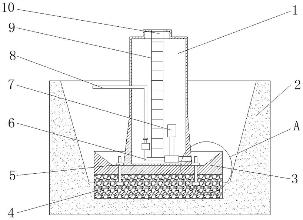 Bottomed box-pump integrated non-floating pump room