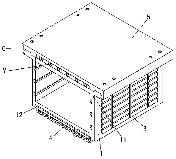 New energy automobile controller box body for enhancing shockproof effect through buffer assembly