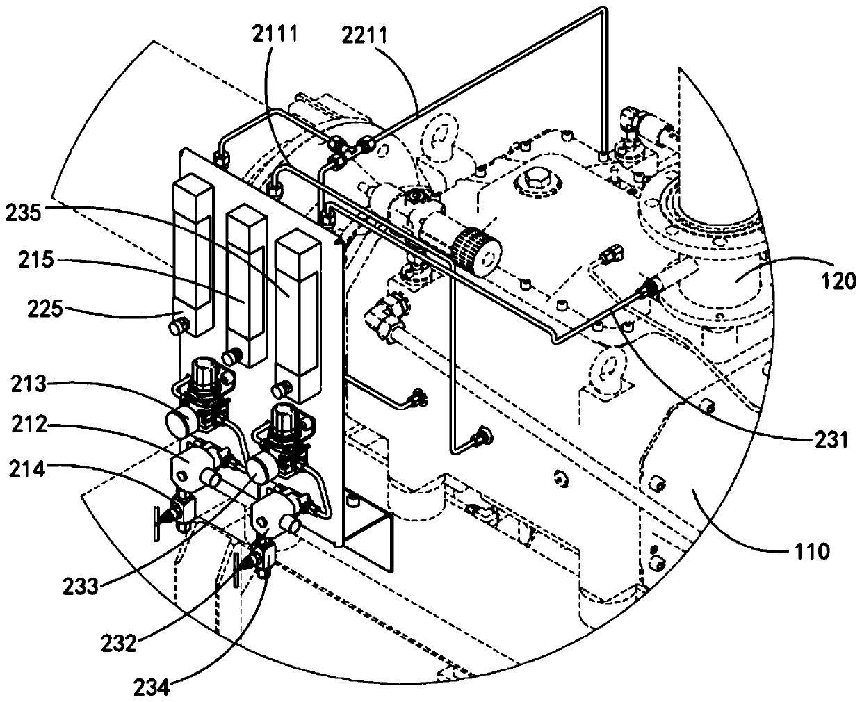 Dry vacuum pump and crude oil vacuum flash evaporation treatment device