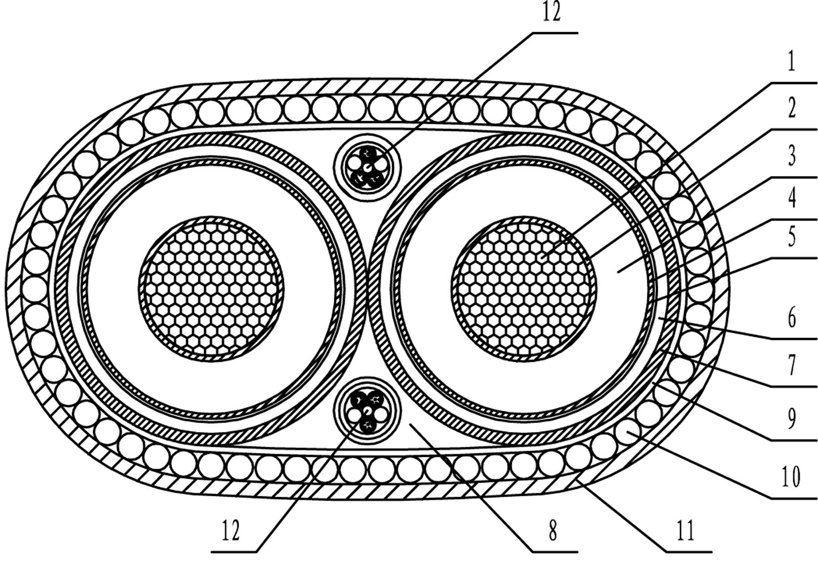 High voltage and ultra-high voltage direct current (DC) cross-linked polyethylene insulated sea electric power cable