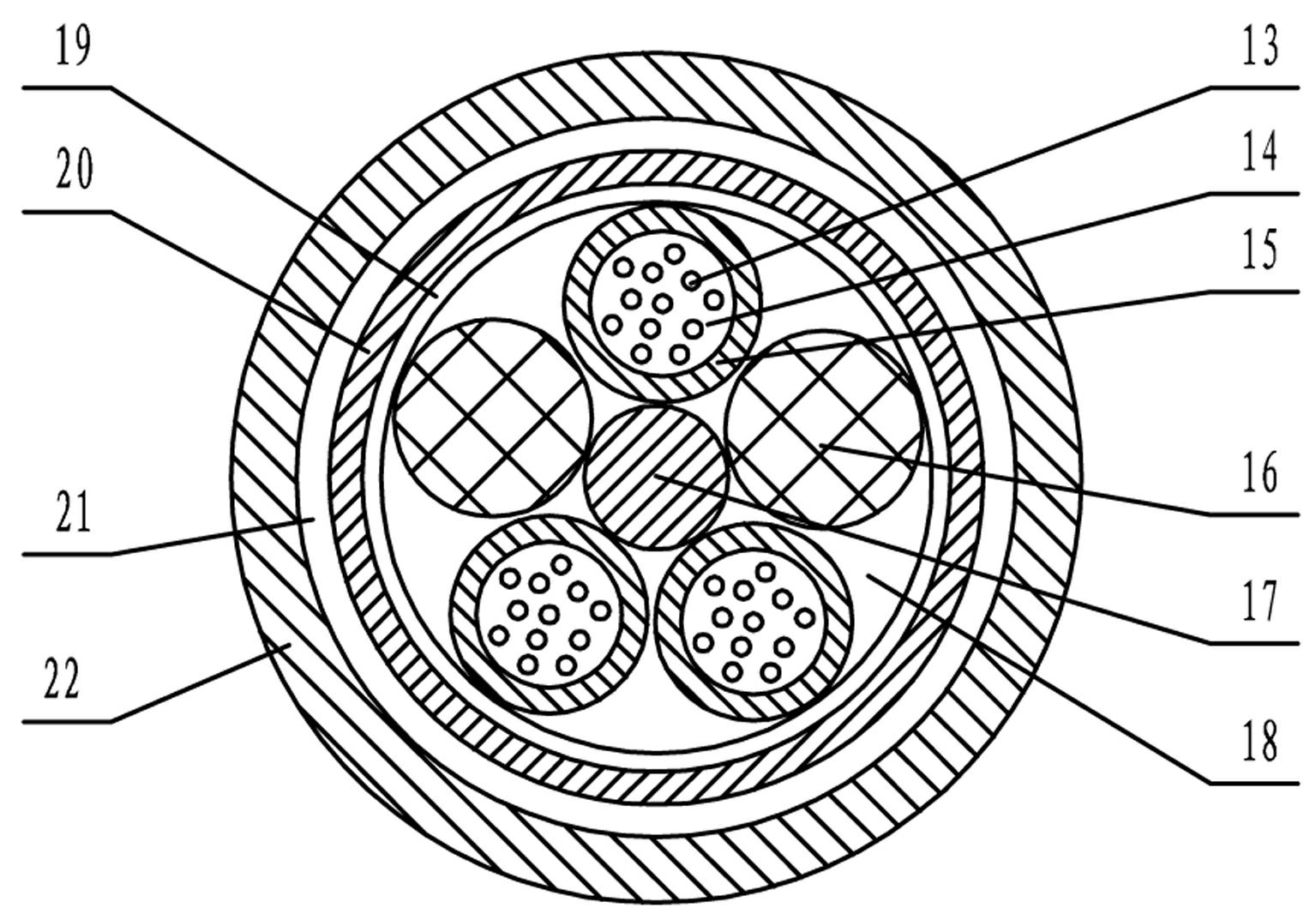 High voltage and ultra-high voltage direct current (DC) cross-linked polyethylene insulated sea electric power cable