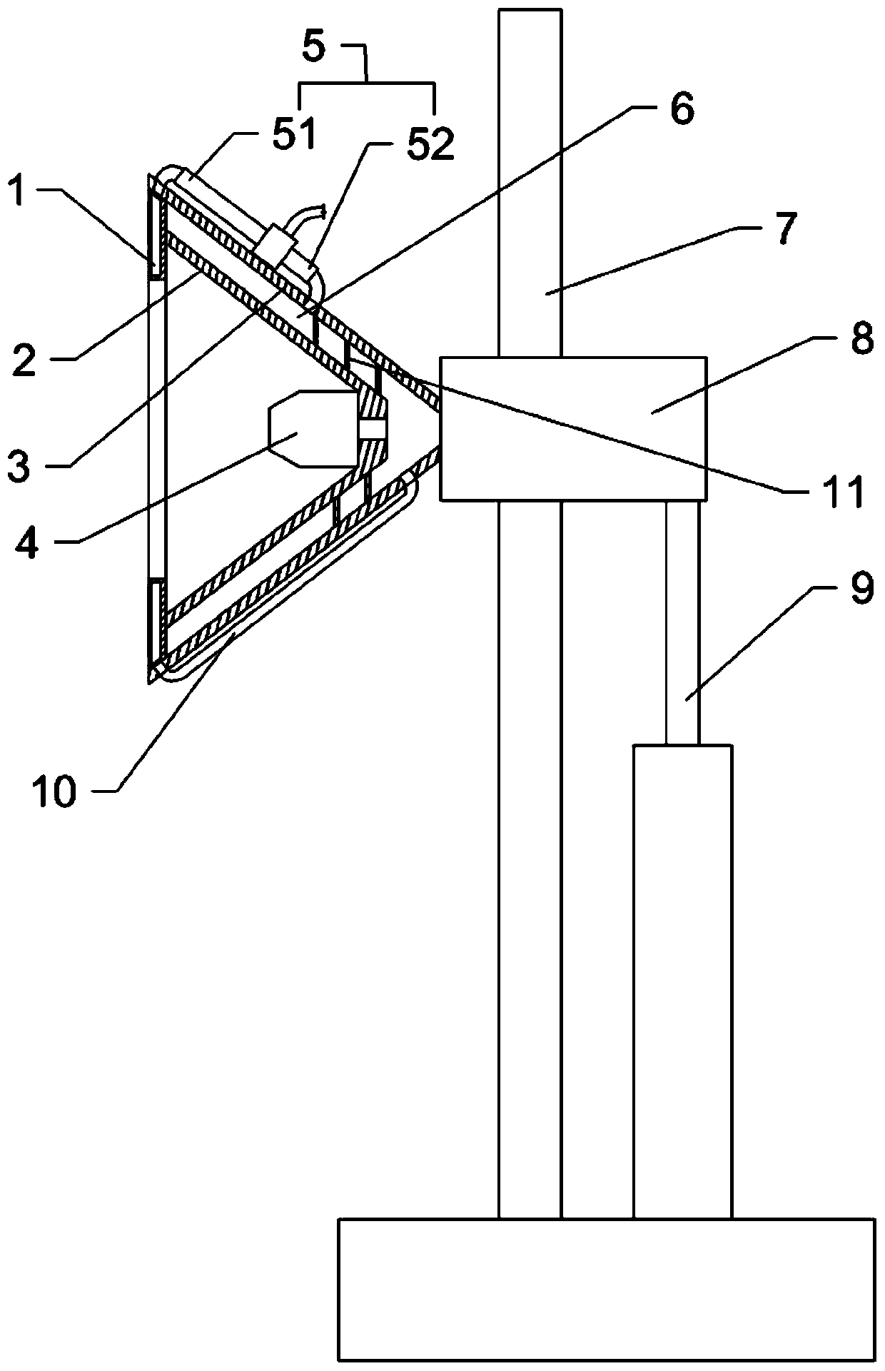 Spraying device used for building decoration