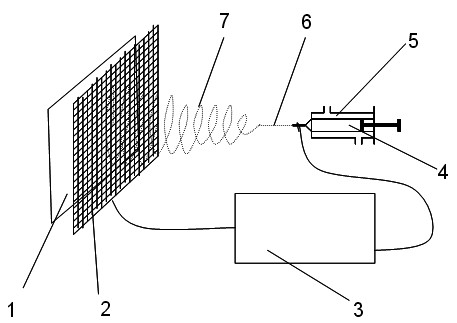 Polyvinyl alcohol nanofiber, and preparation method and device thereof