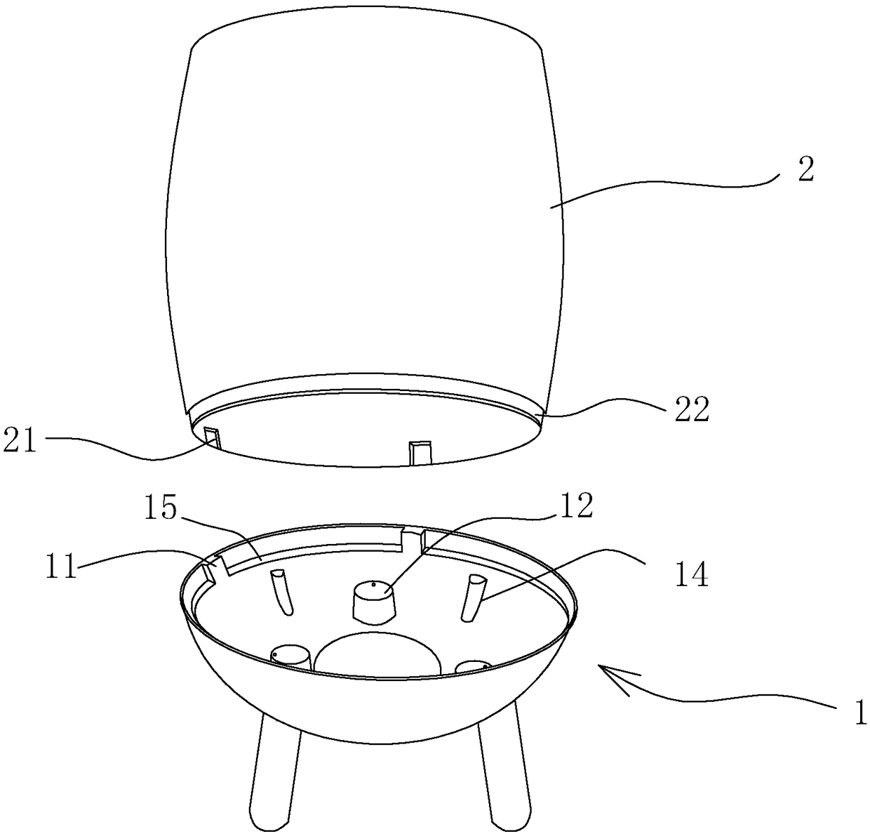 Degradable flowerpot produced by waste husk