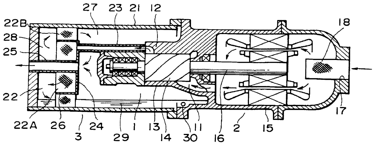 Oil-cooled type screw compressor