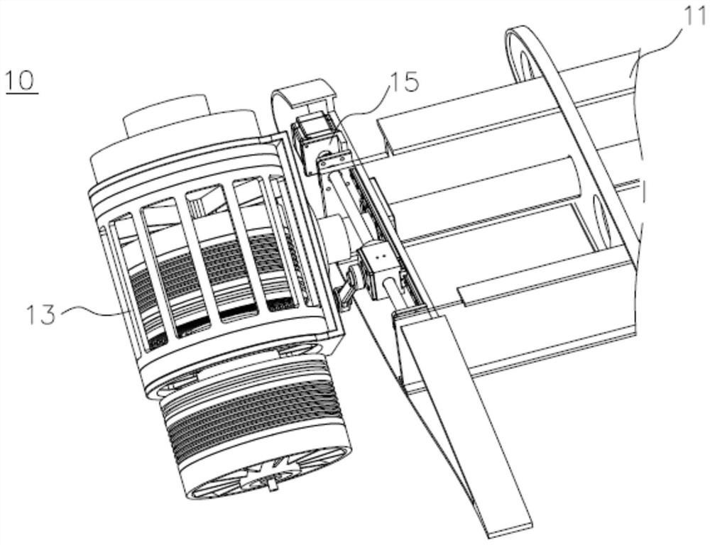 Rotor wing tilting mechanism, tilting rotor wing hovercar and flying device