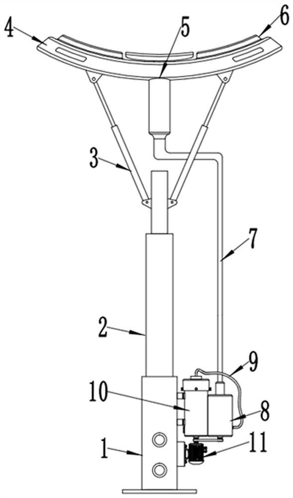 Automatic foreign matter cleaning device for middle-high voltage overhead transmission line