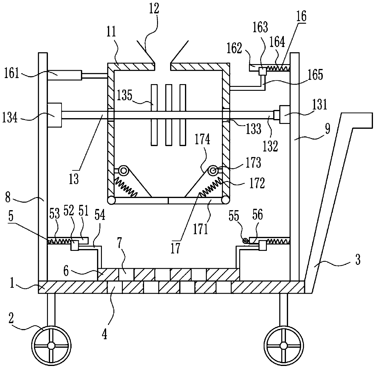 A kind of solid fertilizer fertilization device for planting vegetables