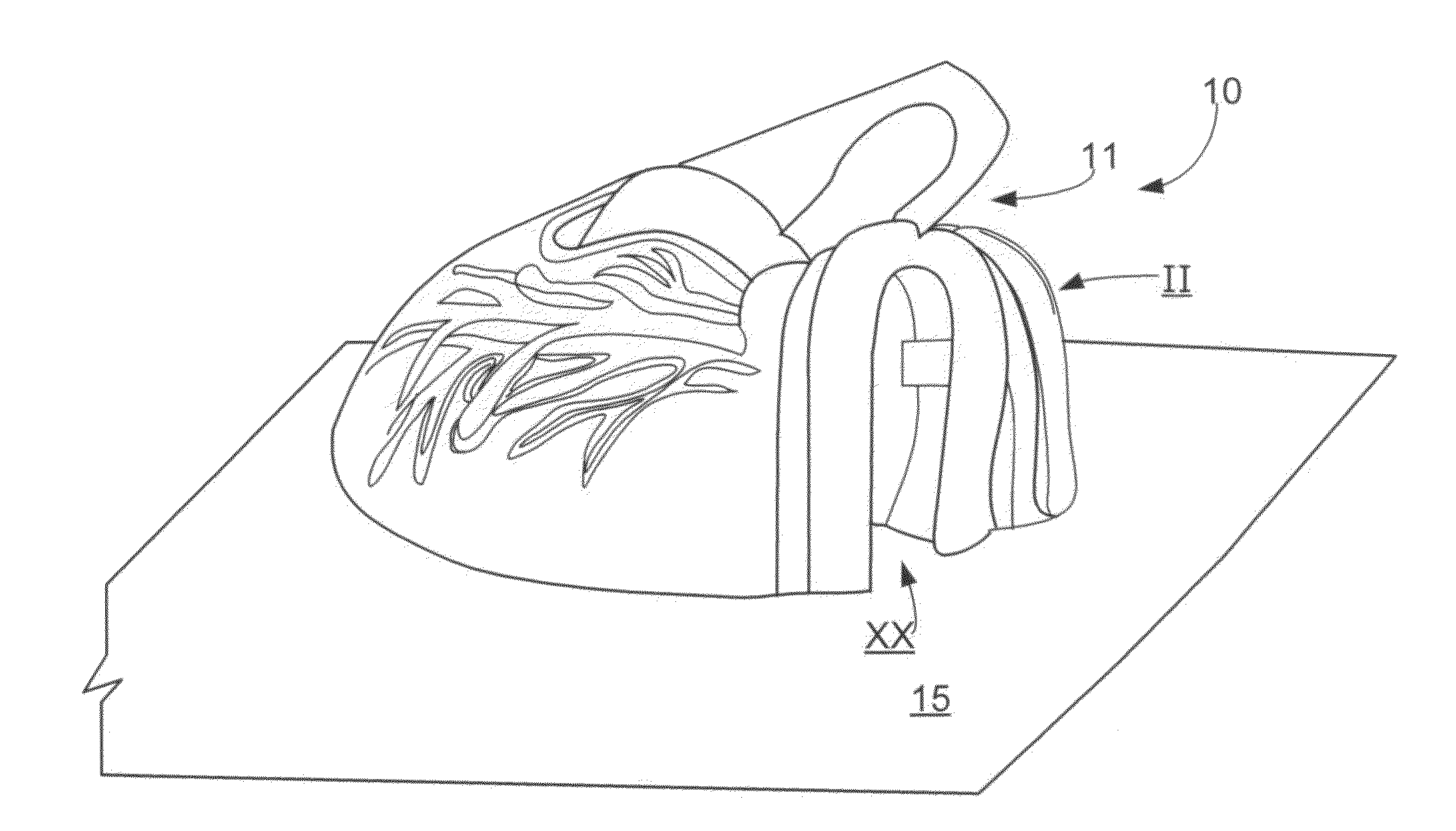 Inflatable exhibit of a human heart and method