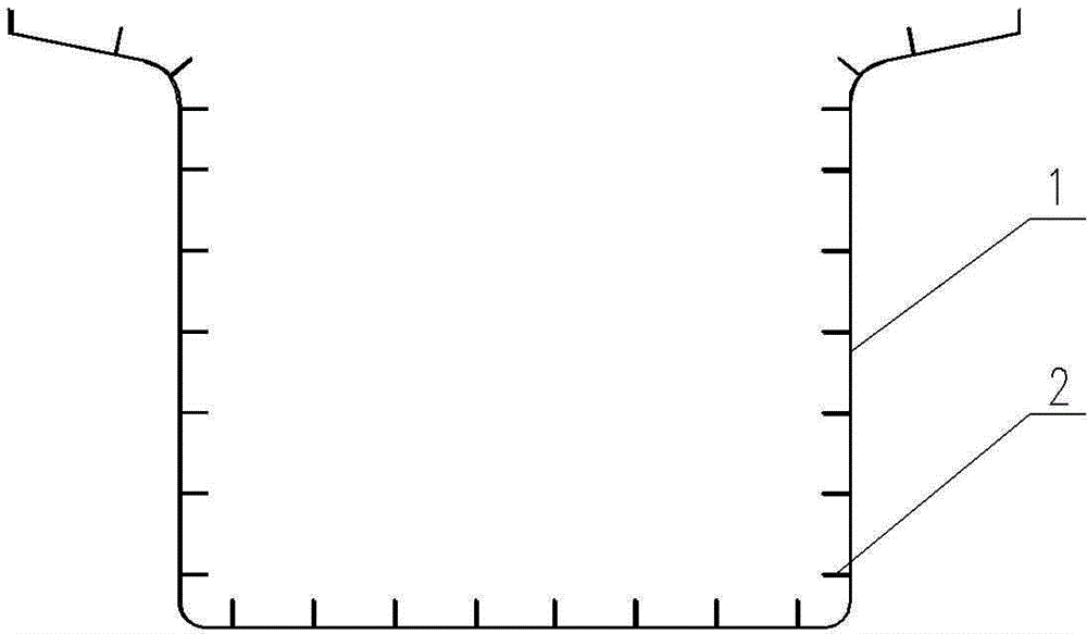 Closure section steel shell of turning continuous beam