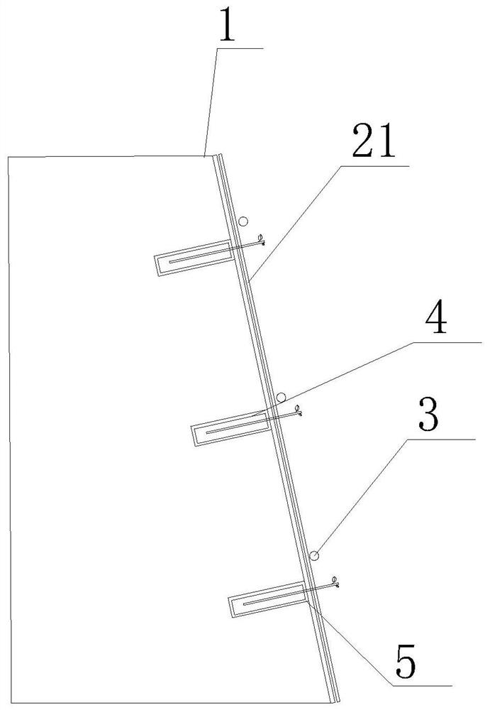 High and steep rock slope re-greening structure and construction method thereof