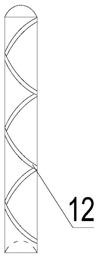 A segmented coupling device and method suitable for acoustic testing of up-dip boreholes