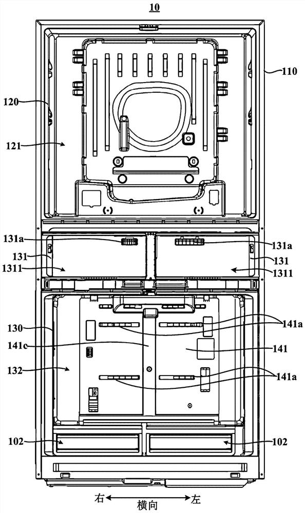 Refrigerator capable of preventing refrigerating compartment air channel from moving downwards