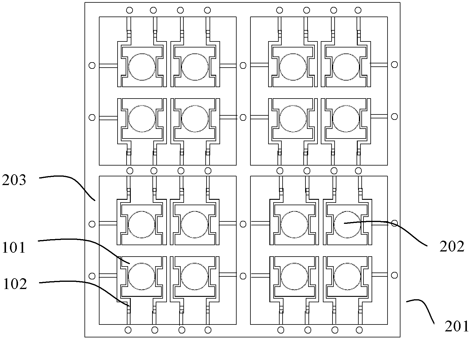 Light-emitting diode (LED) array packaging light source module based on lead frame