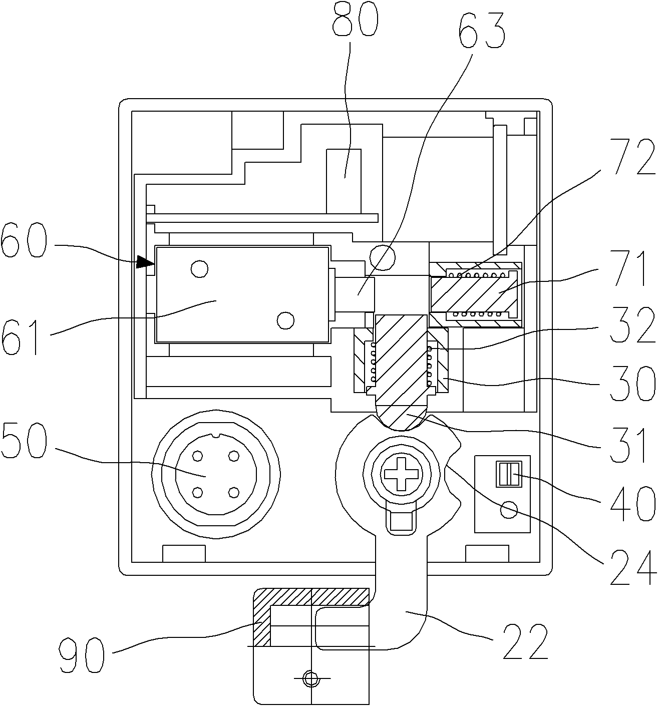 Safety lock with rotary bolt