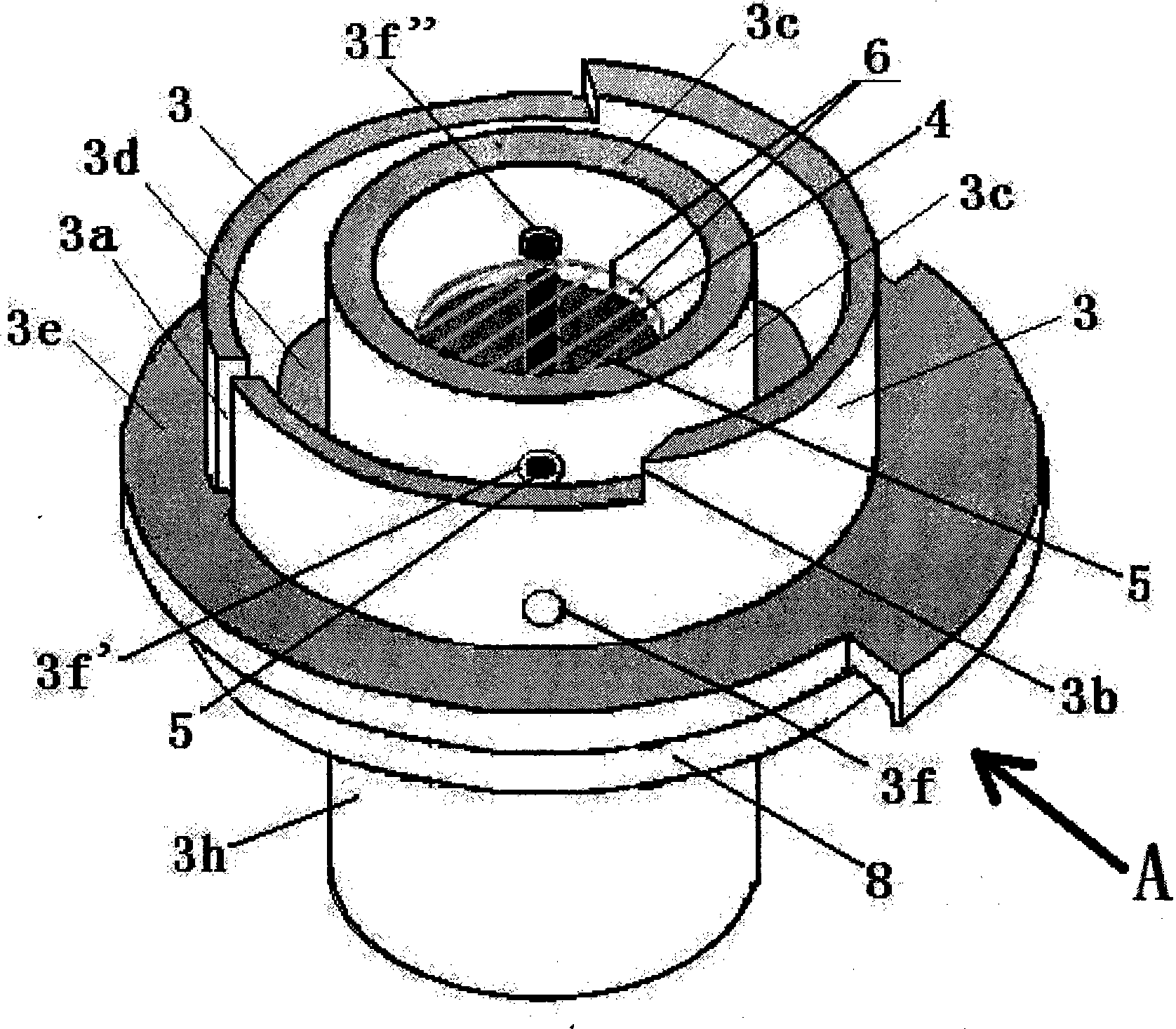 Non-contact electronic throttle angle sensor for automobile