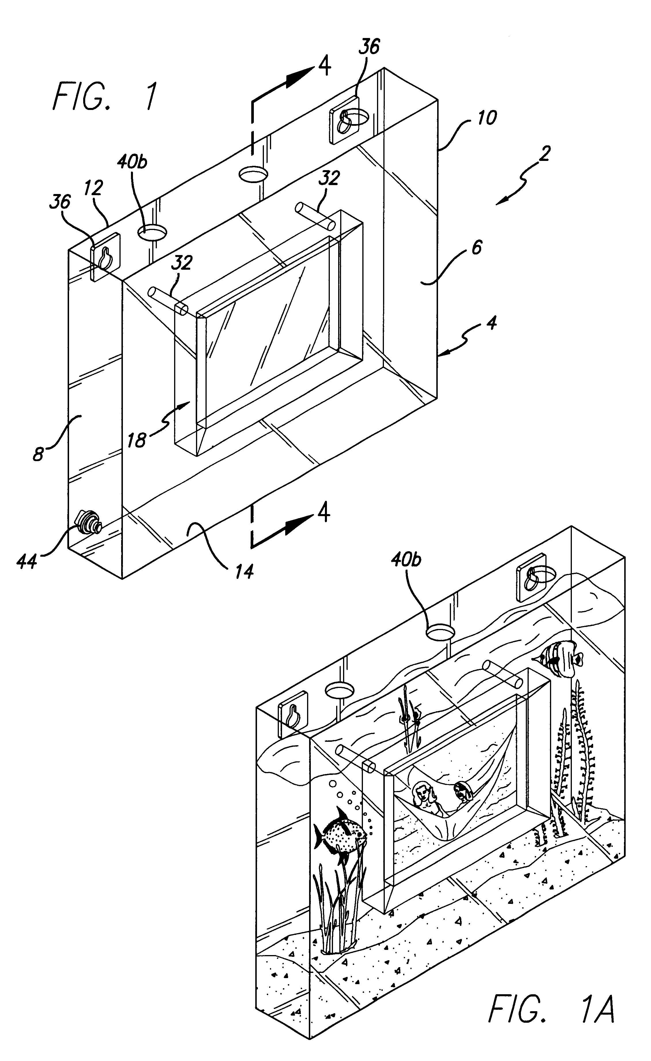 Combination fish tank and picture frame