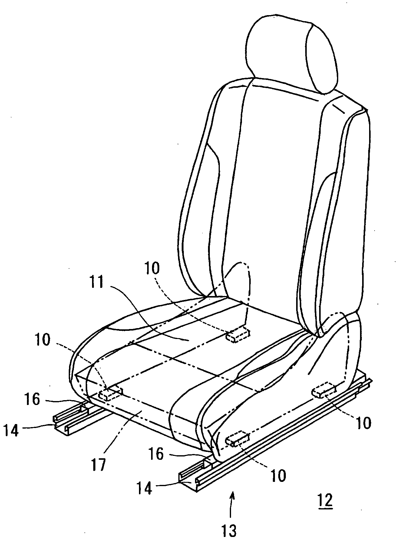 Occupant load sensor for vehicle