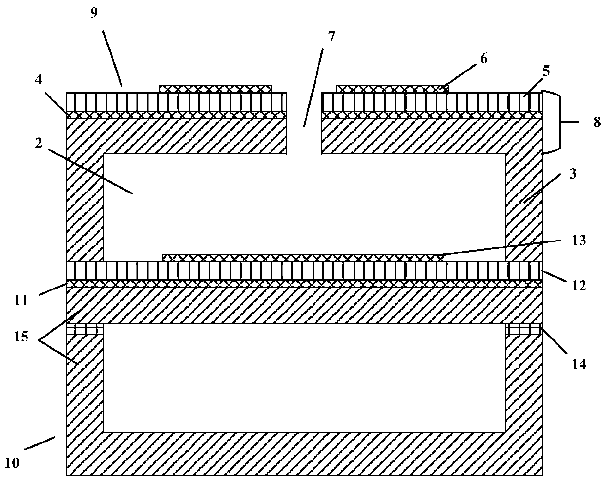 MEMS ultrasonic positioning sensor with Helmholtz resonant cavity