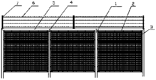 Safety protection fence handrail