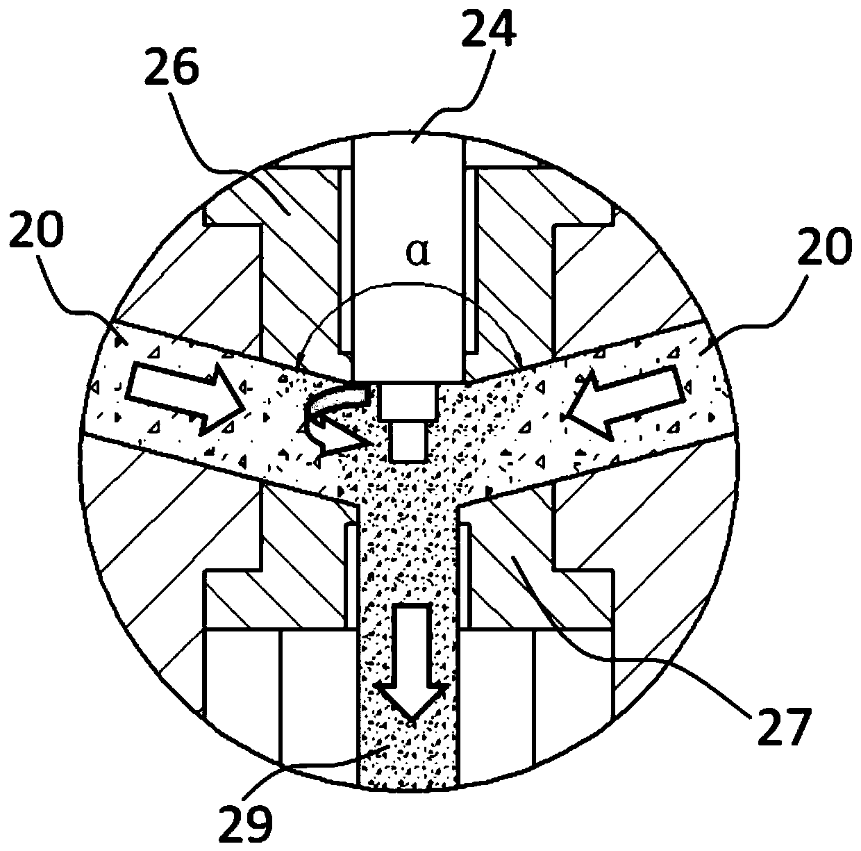 Continuous friction stir extrusion production method and production device for ultra-fine grain material