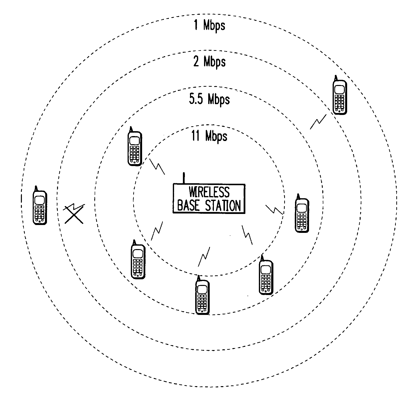 Wireless communication system, wireless communication terminal, wireless base station, method of determining number of simultaneous connections, and program for wireless communication system