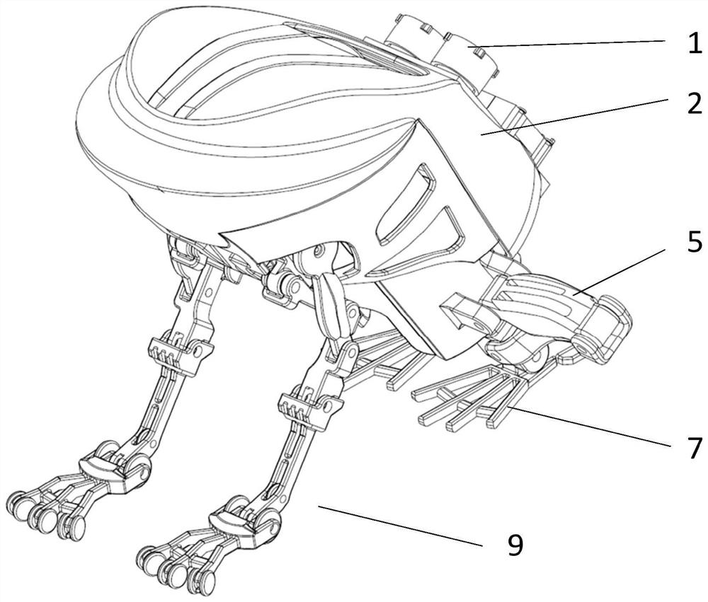 Fire explosion driven rigid-flexible coupling frog-imitating robot