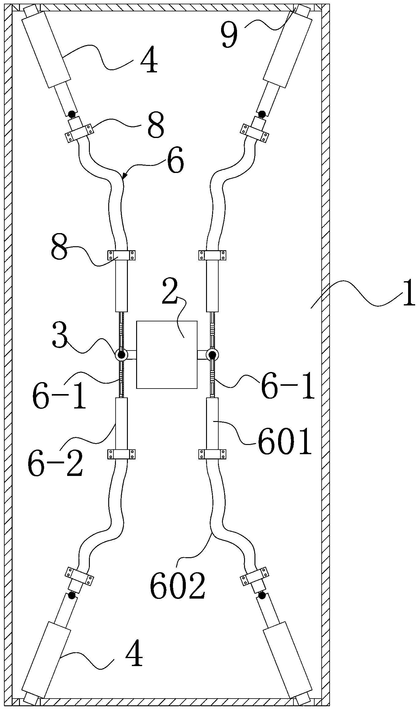 Parking and rotating platform with leveling and supporting effects